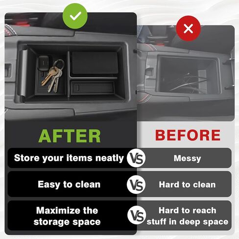 Muslogy Center Console Organizer Compatible with 2025 Nissan Kicks Accessories Armrest Middle Console Divider Storage Box with Coin Holder Card Slot Tray Divider Insert Organizer in Kuwait