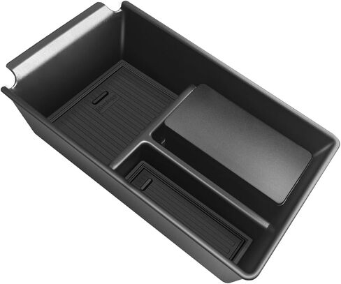 Muslogy Center Console Organizer Compatible with 2025 Nissan Kicks Accessories Armrest Middle Console Divider Storage Box with Coin Holder Card Slot Tray Divider Insert Organizer in Kuwait