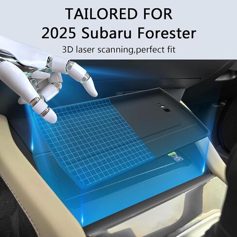 2025+ Forester Center Console شحن لاسلكي حصيرة واقية تناسب 2025 Forester (قاعدة Premium Sport Wilderness Limited Touring) وحدة التحكم المركزية إدراج بطانة مضادة للانزلاق ومضادة للغبار وحصائر مقاومة للماء in Kuwait