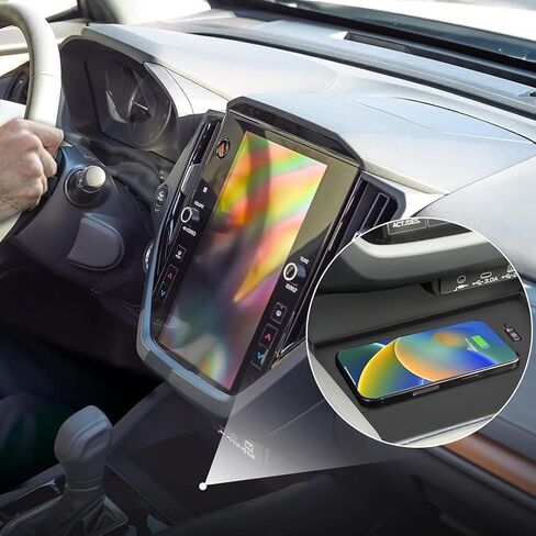 2025+ Forester Center Console شحن لاسلكي حصيرة واقية تناسب 2025 Forester (قاعدة Premium Sport Wilderness Limited Touring) وحدة التحكم المركزية إدراج بطانة مضادة للانزلاق ومضادة للغبار وحصائر مقاومة للماء in Kuwait