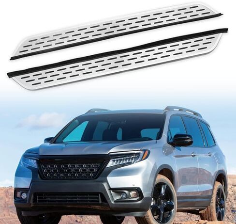 خطوة جانبية للباب الثابت مناسبة لسيارة Honda Passport 2018-2025 لوحة الجري دواسة الألومنيوم واقي قضبان الخطوة (مع الأقواس) in Saudi Arabia