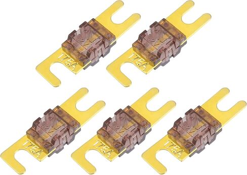 Mini ANL Fuses 175A / Audio CD Fuse for Car Motorcycle Boat/Durable Plastic Metal / 5 Pcs Gold Tone Brown in Saudi Arabia