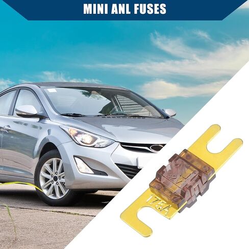 Mini ANL Fuses 175A / Audio CD Fuse for Car Motorcycle Boat/Durable Plastic Metal / 5 Pcs Gold Tone Brown in Saudi Arabia