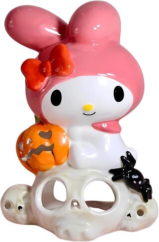 My Melody Figural Skull Candle House, 6.325" L x 5" W x 8.5" H Created by Blue Sky Clayworks in Saudi Arabia