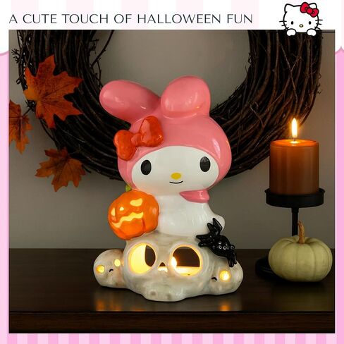 My Melody Figural Skull Candle House, 6.325" L x 5" W x 8.5" H Created by Blue Sky Clayworks in Saudi Arabia
