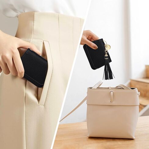 محافظ المعصم للنساء، محفظة سلسلة المفاتيح محافظ المعصم RFID محافظ صغيرة مع سلسلة مفاتيح سوار مطرز من السيليكون in Kuwait