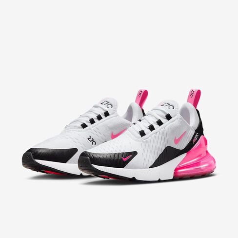 Nike Air Max 270 Women's Shoes (AH6789-127, White/Black/White/Hyper Pink) in Saudi Arabia