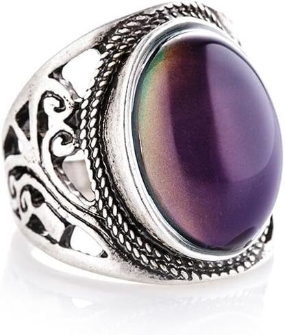Mood Ring for Women – Color Changing Chakra Ring with Vintage Vibe – Dainty Mood Jewelry for Women & Adults – Unique Temperature Reactive Fashion Statement in Saudi Arabia