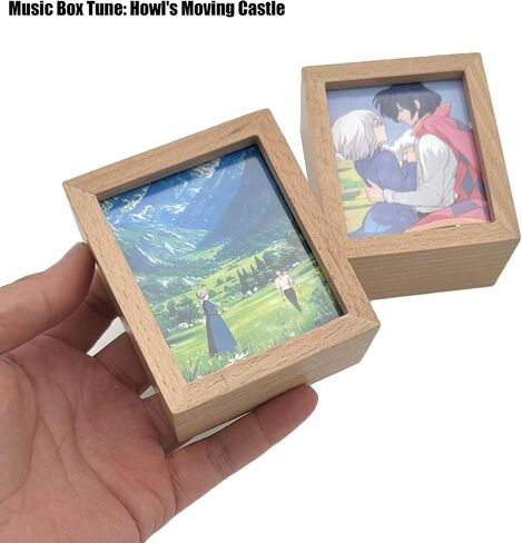 Pursuestar The Legend of Zelda Wind Up Music Box, Solid Wood Mini Photo Frame Musical Box Picture Holder for Tabletop or Desktop Display, Gift for Anime Fans Birthday Valentine's Day in Saudi Arabia