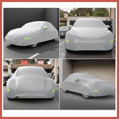 غطاء سيارة ACROPIX لسيارة Volkswagen New Beetle لسيارة Volkswagen New Beetle 1998-2019 غطاء سيارة كامل خارجي لحماية جميع الأحوال الجوية مع سحاب فضي اللون لأجزاء السيارة in Saudi Arabia