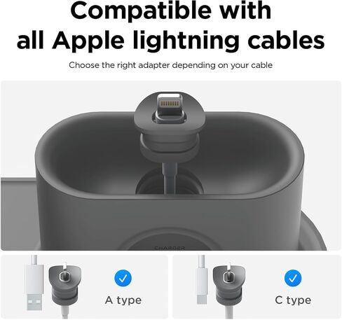 elago 3 in 1 Charging Station Compatible with Apple Products, Apple Watch Series 9/8/7/6/SE/5/4/3/2/1/SE, Apple AirPods Pro 2/1, AirPods 3/2/1 and All iPhone Models [Original Cables Required] in Saudi Arabia