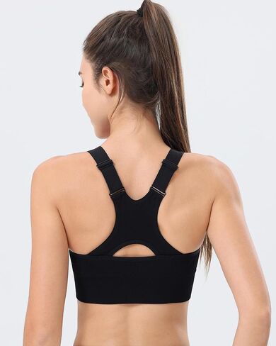 حمالات صدر رياضية للنساء من Racerback حمالات صدر عالية الدعم مبطنة للتمرين حمالة صدر رياضية لليوجا بدون خياطة in Saudi Arabia
