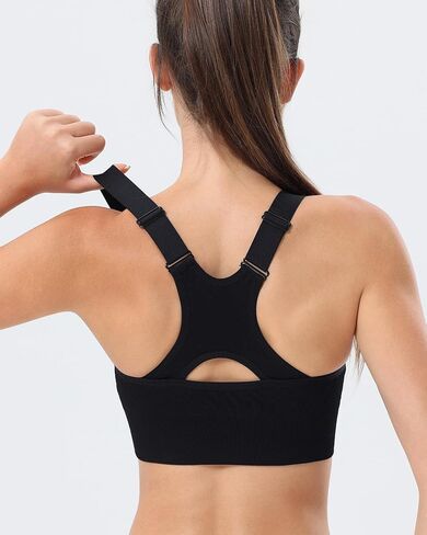 حمالات صدر رياضية للنساء من Racerback حمالات صدر عالية الدعم مبطنة للتمرين حمالة صدر رياضية لليوجا بدون خياطة in Saudi Arabia