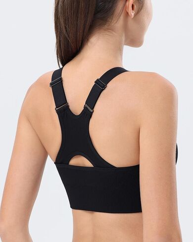 حمالات صدر رياضية للنساء من Racerback حمالات صدر عالية الدعم مبطنة للتمرين حمالة صدر رياضية لليوجا بدون خياطة in Saudi Arabia