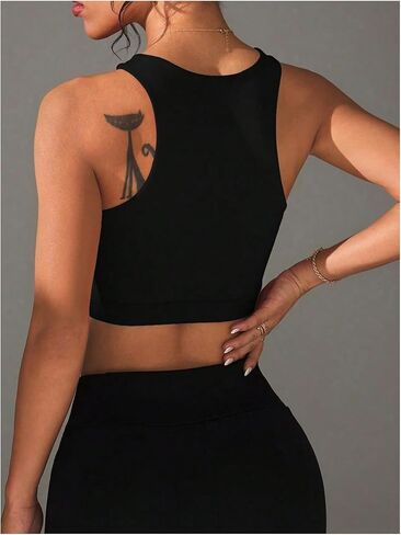 حمالة صدر رياضية للسيدات من SweatyRocks بتصميم شبكي متقاطع وظهر Racerback للتمارين واليوجا in Saudi Arabia