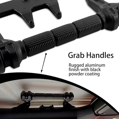 قطعتان من مقابض الإمساك من سبائك سوداء لسيارة Jeep Wrangler JL, JLU Rubicon Sahara Sport 2018-2023 لسيارة Jeep Gladiator JT 2020-2023 in Saudi Arabia