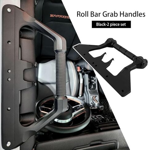 قطعتان من مقابض الإمساك من سبائك سوداء لسيارة Jeep Wrangler JL, JLU Rubicon Sahara Sport 2018-2023 لسيارة Jeep Gladiator JT 2020-2023 in Saudi Arabia