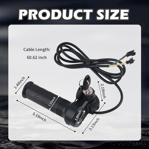Full Twist Throttle Ebike Grip with 2 Keys,Rubber Ebike Throttle for Speed Control,Universal Electric Bike Throttles Bike Accessories for Electric Bicycle Scooters Trikes in Saudi Arabia