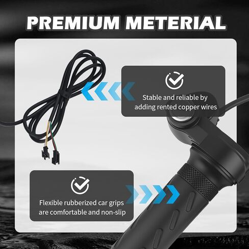 Full Twist Throttle Ebike Grip with 2 Keys,Rubber Ebike Throttle for Speed Control,Universal Electric Bike Throttles Bike Accessories for Electric Bicycle Scooters Trikes in Saudi Arabia