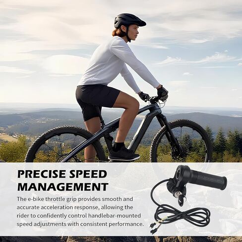 Full Twist Throttle Ebike Grip with 2 Keys,Rubber Ebike Throttle for Speed Control,Universal Electric Bike Throttles Bike Accessories for Electric Bicycle Scooters Trikes in Saudi Arabia