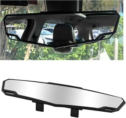 Car Rear View Mirror, Panoramic Convex Clip-On Wide Angle Large Vehicle Rearview Mirror for Blind Spot, HD Glass Automotive Interior Accessories, Universal for SUV Sedan Truck in Saudi Arabia