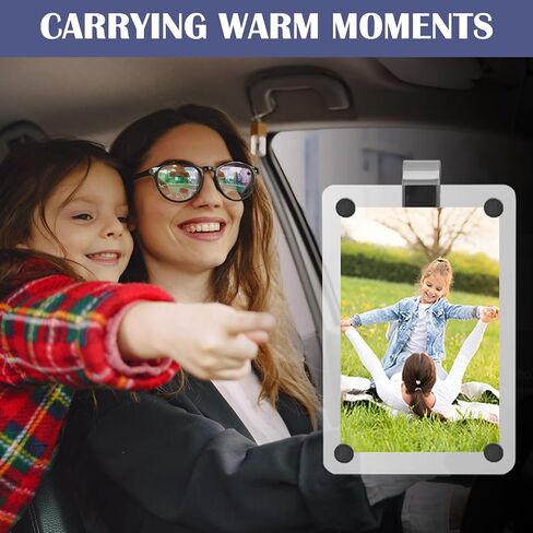Acrylic Magnetic Photo Visor Clips for Cars, Personalized Photo Holder, Visor Clips for Cars, Personalized Car Accessories Can Be Used to Add Your Personal Photo in Saudi Arabia