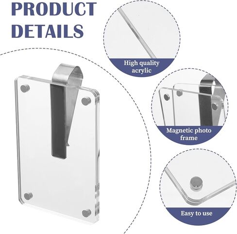 Acrylic Magnetic Photo Visor Clips for Cars, Personalized Photo Holder, Visor Clips for Cars, Personalized Car Accessories Can Be Used to Add Your Personal Photo in Saudi Arabia