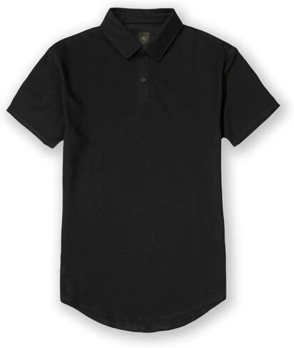 قميص بولو ستراتوس فاخر للرجال من Ten10 Apparel بأكمام قصيرة، حاشية منحنية، ياقة بأزرار in Saudi Arabia
