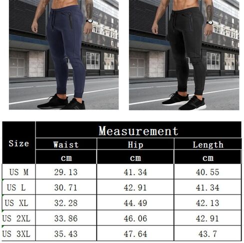 بنطال رياضي للرجال من Joggers بنطال رياضي مدبب للتمرين في صالة الألعاب الرياضية مع جيوب بسحاب in Saudi Arabia