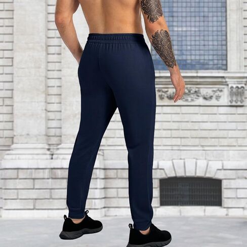 بنطال رياضي للرجال من Joggers بنطال رياضي مدبب للتمرين في صالة الألعاب الرياضية مع جيوب بسحاب in Saudi Arabia