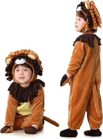 Halloween Baby Lion Costume for Toddler, Infant Cow Costume Onesie Animal Cosplay Jumpsuit Bodysuit in Saudi Arabia