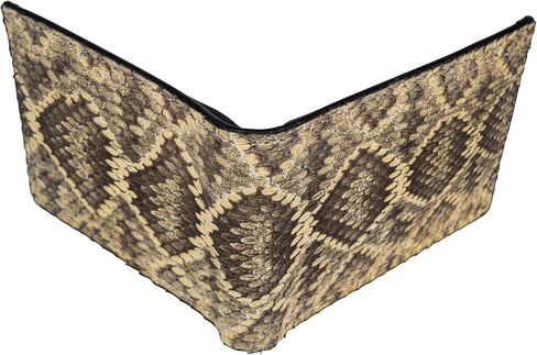 Generic Genuine Eastern Diamondback Rattlesnake Skin Wallet: Bifold, Snakeskin, 598-W196RE in Saudi Arabia