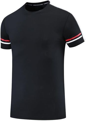 Mens Athletic Shirt Short Sleeve Shirt Ideal for Sports and Casual Wear Breathable and Lightweight Performance Apparel in Saudi Arabia