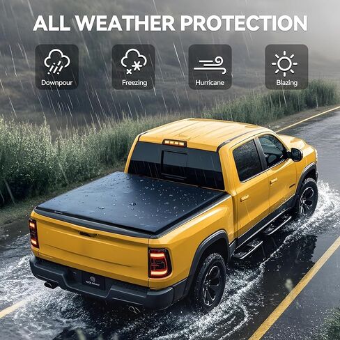 YITAMOTOR Soft Quad Fold Truck Bed Tonneau Cover Fits for Ford F-250 F-350 F250 F350 Super Duty 1999-2025 8 ft Bed in Saudi Arabia