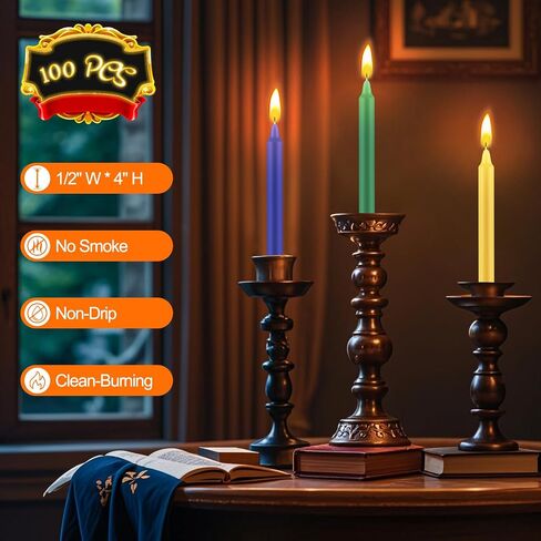 12 Pack Halloween Black Bleeding Candles, 10 inch Tall Vampire Tears Gothic Taper Candles, Perkisboby Unscented Blood Drip Candles for Home Decor, Spooky Parties in Saudi Arabia