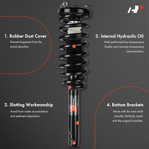 A-Premium Front Pair (2) Complete Strut and Coil Spring Assembly Compatible with Honda Accord 1998-2002 & Acura TL 1999-2003, CL 2001-2003, Driver and Passenger Side in Saudi Arabia