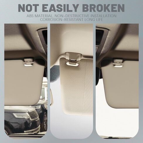 قطعتان من مشابك حاجب الشمس للسيارات، مشابك تثبيت حاجب الشمس، 95994975 حامل دعامة حاجب السيارة، ملحقات حاجب لسيارة تشيفي سيلفرادو 1500، تاهو، جي إم سي سييرا 1500 (بيج) in Kuwait