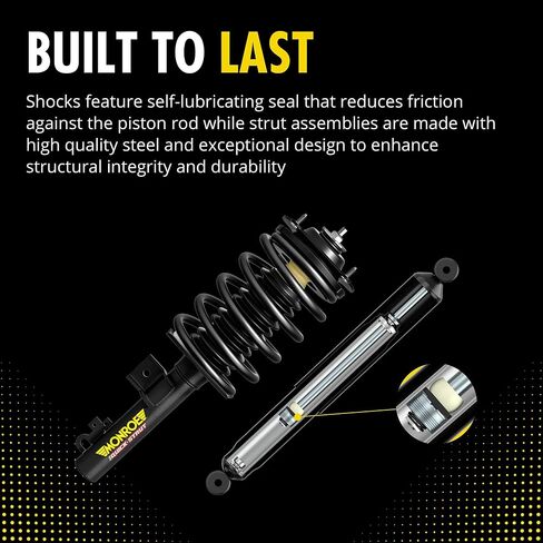 Monroe 1000220VK4 pc Front and Rear Quick-Strut and OESpectrum Suspension Strut Assembly and Shock Absorber Set for Kia Forte in Saudi Arabia