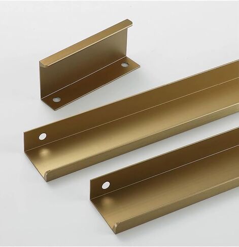 Minimalist Concealed Cabinet Pull, Edge Pulls, Right Angle Flush-Mount Handle for Wardrobe, Drawer/Full-Length Closet Doors(Bronze,1.2x32x15x1200mm) in Saudi Arabia