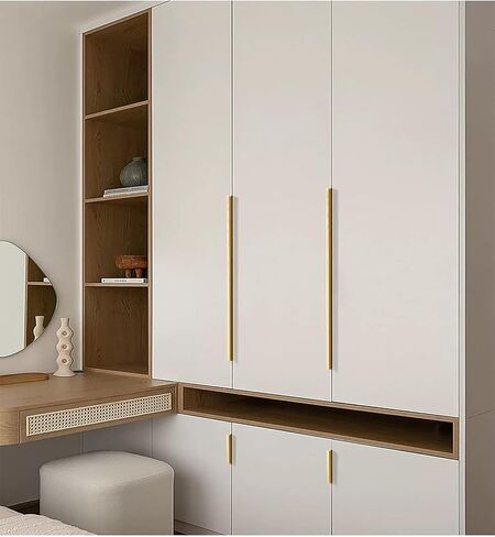 Edge Pulls, Corner Recessed Handle - Minimalist Invisible Drawer Pull for Kitchen Cabinets, Wardrobe, Tall Cabinets & Drawers(Milk,L 60 x H 1.5cm) in Saudi Arabia