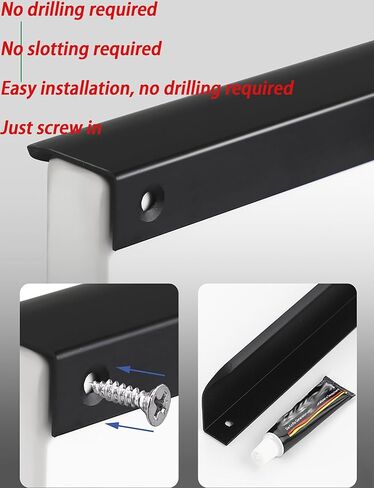 Minimalist No-Drill Edge Trim Pull Handle - Flat Profile Hidden Grip Bar for Wardrobes, nightstands, Other Cabinet Doors(2 Pack -Bronze Gold,L 500mm) in Saudi Arabia