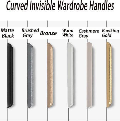 Minimalist No-Drill Edge Trim Pull Handle - Flat Profile Hidden Grip Bar for Wardrobes, nightstands, Other Cabinet Doors(2 Pack -Bronze Gold,L 500mm) in Saudi Arabia