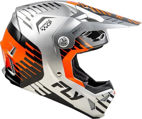 خوذة Fly Racing Adult Formula CP Slice، معتمدة من DOT/FMVSS 218 (رمادي/برتقالي/أسود، 2X-Large) in Kuwait