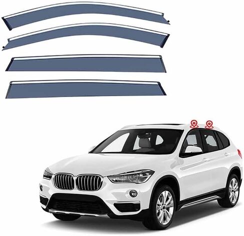 Car Windshield Rain Guards for BMW X1L MK2-F49 2016-2023, Front Rear Window Wind Deflectors Visors Waterproof Deflector Windows Exterior Accessories in Saudi Arabia