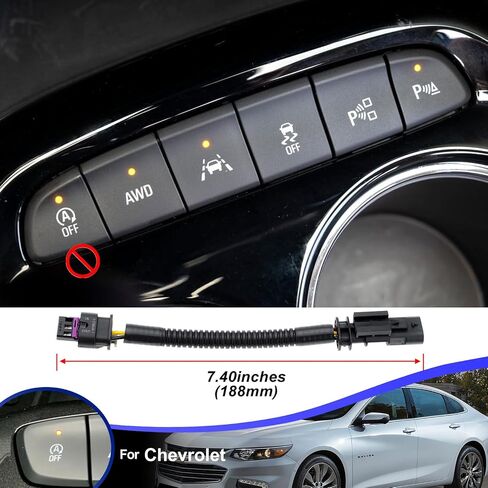 Auto Start Stop Eliminator/Disabler for 2019 2020 2021 2022 2023 2024 Chevy Traverse Blazer Malibu Equinox Trax & GMC Terrain Automatic Stop Start Engine Canceller Auto Shutoff Bypass Cable Harness in Saudi Arabia