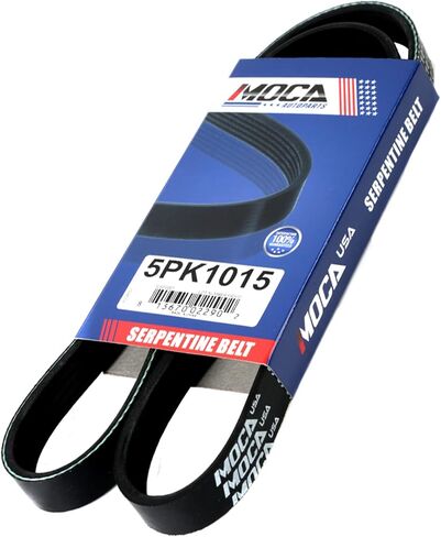 MOCA 5PK1015 EPDM حزام سيربنتين يناسب شيفروليه 2005-2007 كوبالت 2.2L، 2006-2007 كوبالت 2.4L، 2006-2007 HHR 2.2L، 2008-2010 HHR 2.0L، لكرايسلر 1995-1999 سيبرينغ 2.0 لتر، وأكثر in Saudi Arabia