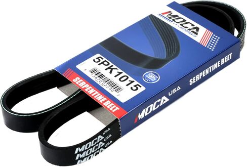 MOCA 5PK1015 EPDM حزام سيربنتين يناسب شيفروليه 2005-2007 كوبالت 2.2L، 2006-2007 كوبالت 2.4L، 2006-2007 HHR 2.2L، 2008-2010 HHR 2.0L، لكرايسلر 1995-1999 سيبرينغ 2.0 لتر، وأكثر in Saudi Arabia