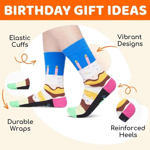 HAPPYPOP Birthday Gift Ideas Socks - 45th 50th Birthday Socks, 45 50 Bday Gifts for Woman Man in Saudi Arabia