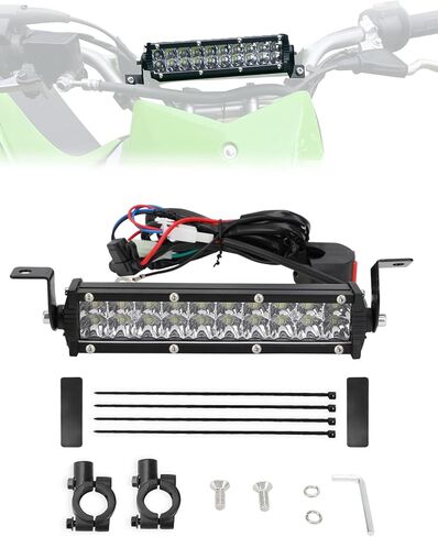 Dirt Bike Light Bar LED,60W Universal 7/8" Handlebars Motorcycle Dirtbike Headlight Lightbar Kit for Pit Bike Ebike KLX TTR CRF KX DRZ 100 110 125 140 150 250 Mega Moto MBX in Kuwait