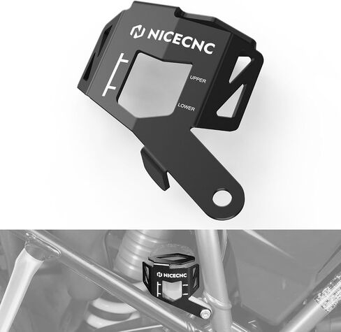 NICECNC مضخة الفرامل الخلفية درع سائل مضخة الفرامل الخلفية متوافق مع BMW R1250GS 2019-2023، R1250GS Adventure 2019-2023، R1200RS 2015-2018، ملحقات R1200GS، 5052 ألومنيوم، أسود in Saudi Arabia